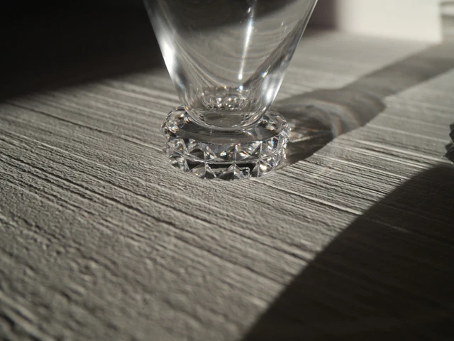 4 verres à vin blanc en cristal Saint ST Louis art déco modèle Diamants 8,1 cm 7