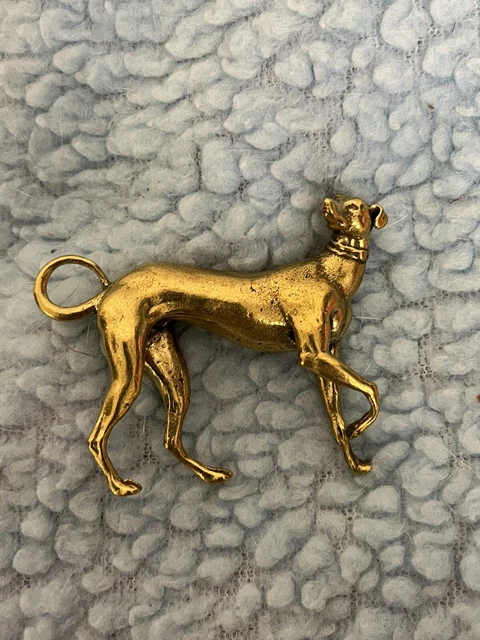 Vintage Greyhound Whippet Brass Coloured