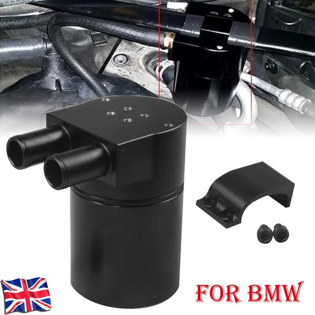 BLACK BILLET ALUMINUM Oil Catch Can Tank Bottle Baffled for BMW N54 ...