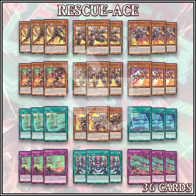 RESCUE-ACE DECK 36 | Hydrant Turbulence Fire Impulse Alert! HQ AMDE YuGiOh🔥A