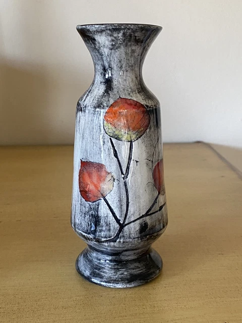 Vintage Fred Devlin Embossed Studio Pottery Bud Vase 5.25”