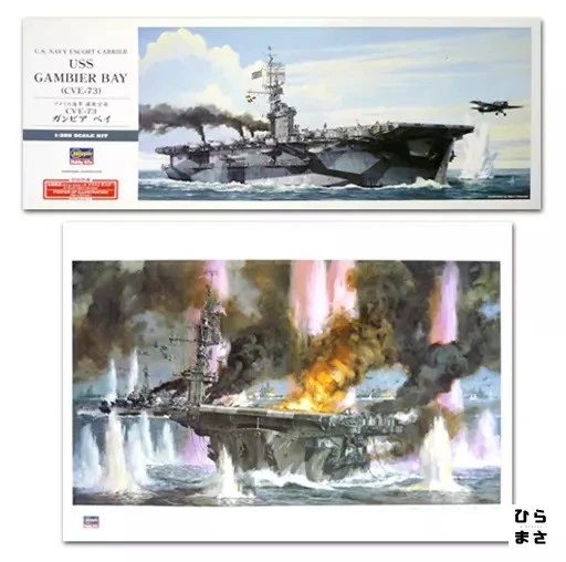 GAMBIER BAY ESCORT Carrier Al Ross tapa dura US Navy WWII Model