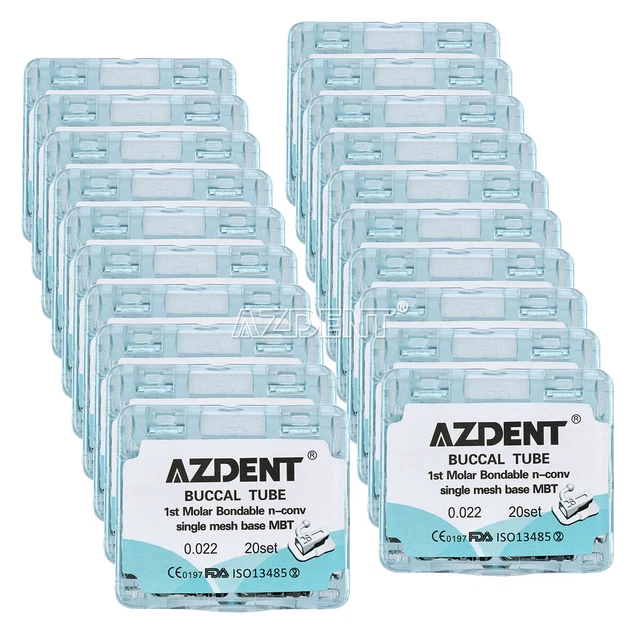 AZDENT Dental Orthodontic Non-Conv Mesh Base 1st Molar Buccal Tube MBT 0.022