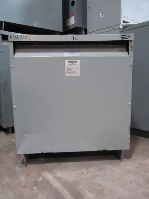 Siemens 3F3Y112K13C, (NS) 112.5 KVA, 480X208/120 Volt, Copper Transformer- T1922