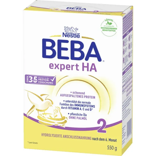 Nestlé BEBA EXPERT HA 2 Hydrolisierte Folgenahrung  (1 Stück (1 x 550g))