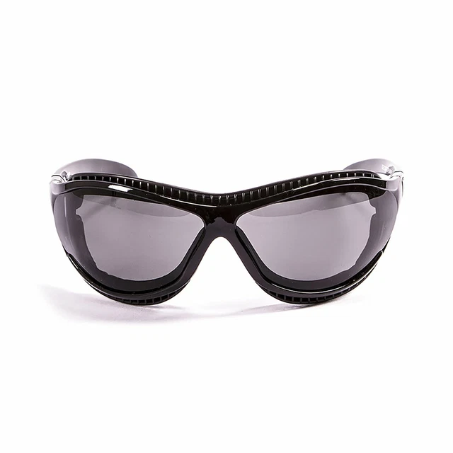 OCEAN TIERRA DE FUEGO Floating Sunglasses Kiteboarding Shiny Black & Smoke Lens