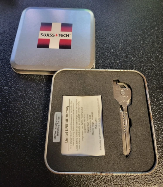 Swis Scan Key SWISS+TECH 6 IN 1 Utili Key Tool Multifunction EDC Stainless Steel 5242 ...