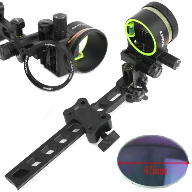Archery Compound Bow Sight 5 Pin 4X 6X 8X Lens 0.019" Micro Adjustable Hunting