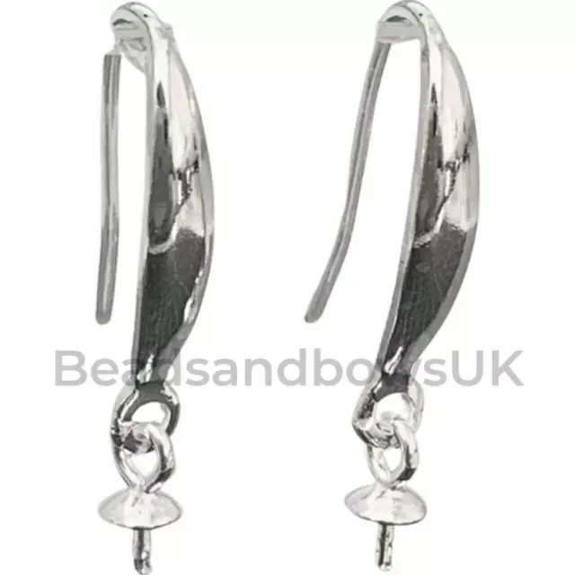 Genuine 925 Sterling Silver Earring Wires Hooks Jewellery Findings S12