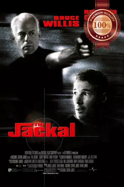 THE JACKAL 1997 90s BRUCE WILLIS ORIGINAL MOVIE CINEMA PRINT PREMIUM POSTER