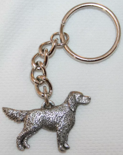 ENGLISH SETTER Dog Fine Pewter Keychain Key Chain Ring Fob