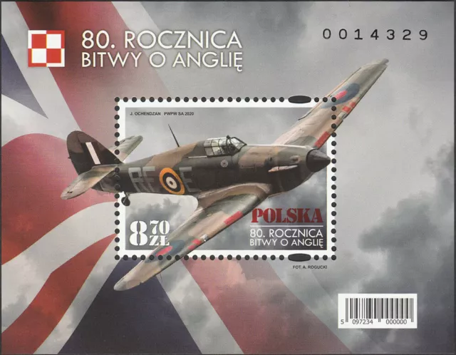 Poland 2020 - 80th Anniversary of Battle of England - Fi bl 350 MNH**