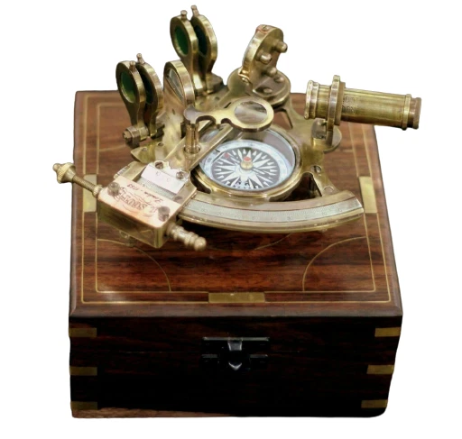 LAITON VINTAGE ASTROLABE Nautique Kelvin Hughes Ancien Marine Sextant