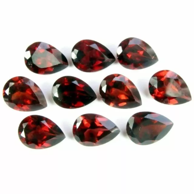 Wholesale Lot 9x6mm Pear Facet Natural Mozambique Garnet Loose Calibrated Gems