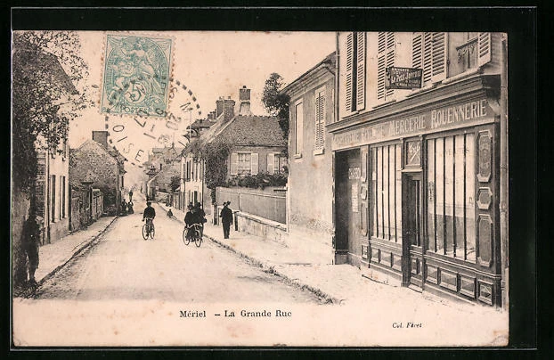 CPA Mériel, La Grande Rue 1907