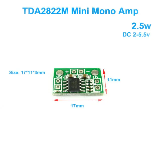 DC 3v 5v TDA2822M Micro Mini Audio Power Amplifier Board Mono Channel Module