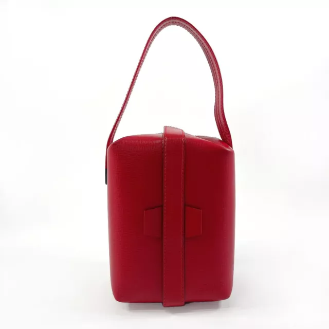 Valextra Handbag minibag vanity bag Trick track leather red Women