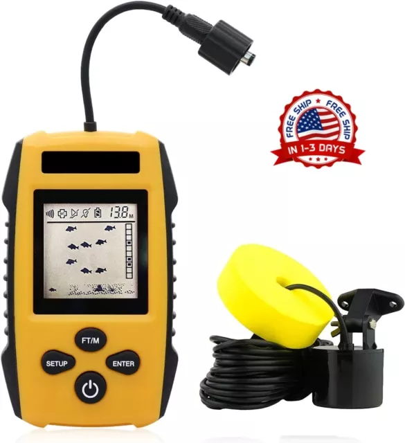 Buscador De Peces Detector Barcos Pesca Sensor Sonda LCD Fishfinder Fish Finder