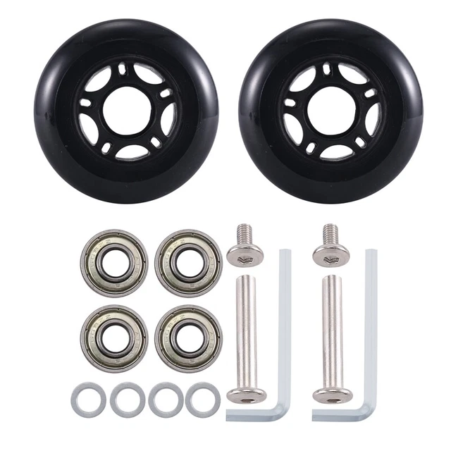 75MmX 24Mm Luggage Suitcase Replacement Wheels , PU Swivel Caster Wheels