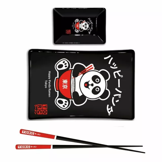 The Original Ramen Company: Happy Panda 2 Sushi Fächern Und Stäbchen Set - Ovp