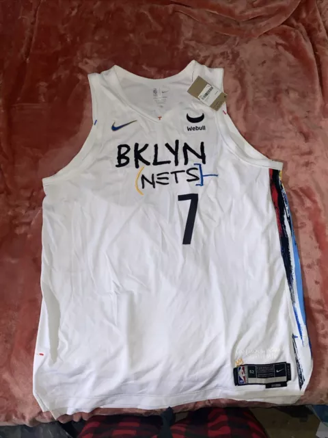 100% Authentic Kevin Durant Nike Brooklyn Nets City Jersey Size XL 52