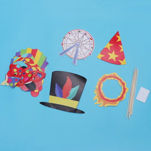 24 piezas suministros para fiestas cabina de fotos carnaval accesorios para fiesta circo sombreros