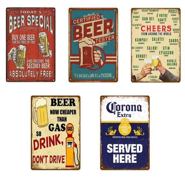 Iron Painting Metal Plaque Wall Art Alcohol Liquor Posters for Hotel Club Bar