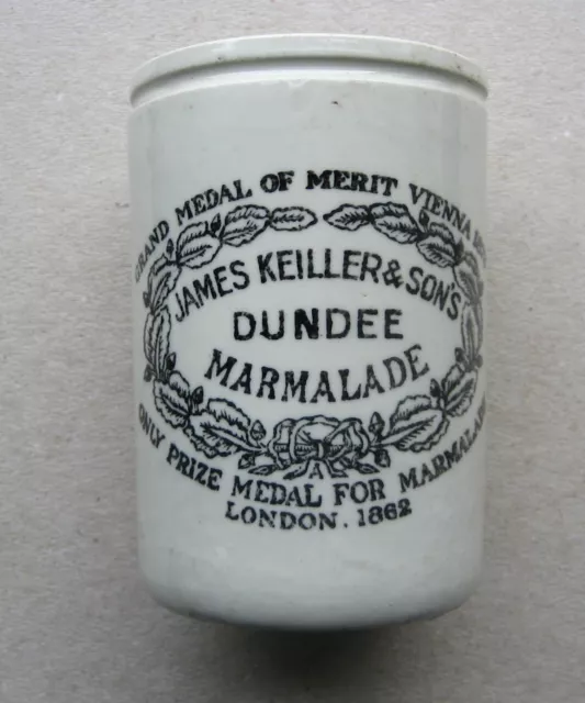 Antique James Keiller & Sons Dundee Marmalade Ceramic Jar