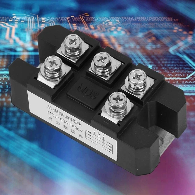 MDS-100A 1600V 5 Terminaux Pont Redresseur 3-Phase Complet Vague Diode + Module