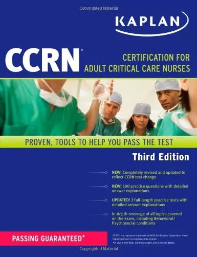 KAPLAN CCRN: CERTIFICATION FOR ADULT CRITICAL CARE NURSES *Excellent Condition*