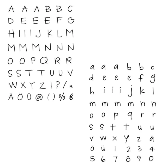 Alphabet Groß- oder Kleinbuchstaben - Clearstamp von efco 4511254 / 4511255