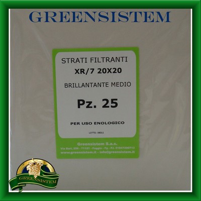 20 PZ CU0 CARTONI FILTRANTI UNIVERSALI 20X20-25 MICRON TRAVASO OLIO FINE 
