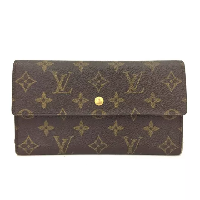 Billetera larga triple con monograma Louis Vuitton puerta caja fuerte internacional/6X1212