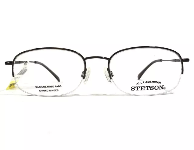 Stetson Eyeglasses Frames ST 1801 C.183 Shiny Brown Round Half Rim 55-19-145
