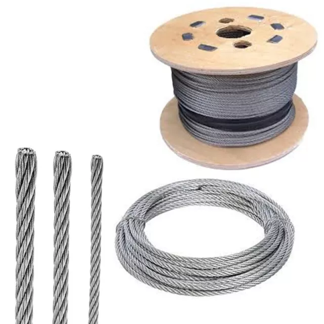 Stainless Steel Wire Rope cable 2mm 3mm 4mm 5mm 6mm 8mm FREE DELIVERY  UK SELLER