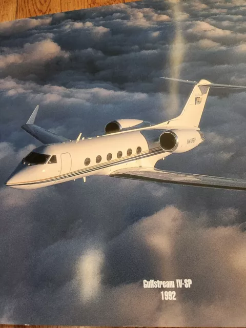 GULFSTREAM 1V-SP 1992 AIRCRAFT POSTER 18x28 HI RES 9MIL Gloss Paper With History