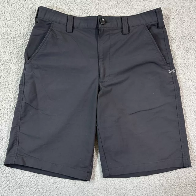 Under Armour Shorts Mens 32 Performance Stretch Waist Black Nylon Golf Chino