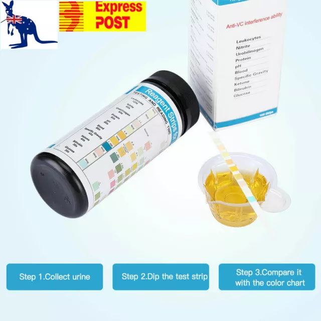 100 Strips URS-10T Reagent Urinalysis Strips 10 Parameters Urine Test Strips