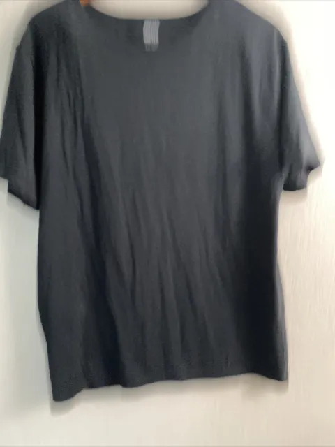 SPANX Men's Touch V-Neck T-Shirt Cotton Modal Black size XXL Zero Sculpt T38