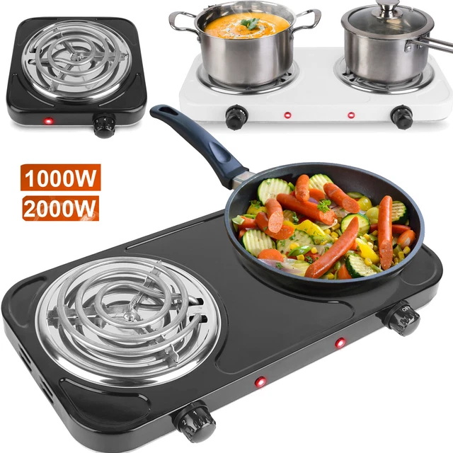 PORTABLE ELECTRIC BURNER Cooktop Hot Plate Camping Stove Adjustable