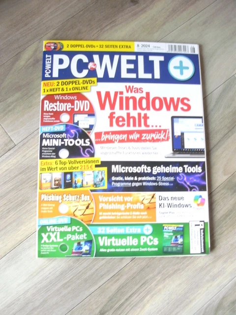 PC WELT PLUS 8 2024, mit 2 Doppel-DVDs - neuwertig/neu EUR 2,80 ...