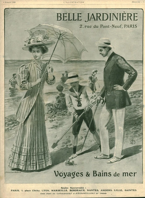 Publicité Ancienne Belle Jardinière – Vêtements 1916 (Revue, 28x38cm, NB)