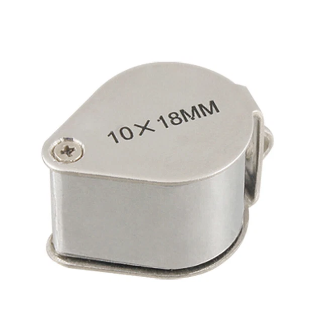 Loupe De Bijoutier 10x Pliable - Verre Optique, Acier Inoxydable - Pour Bijoux, Timbres, Lecture - Avec étui - 10