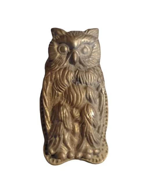 Antique Cast Iron Owl Paper Letter Desk Clip Holder