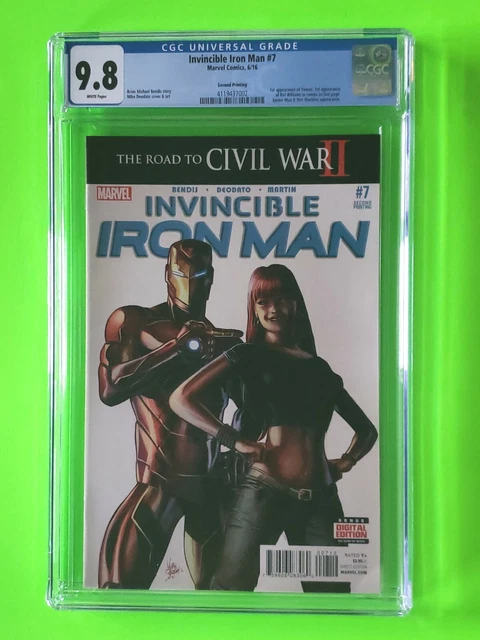 🍒🍒 INVINCIBLE IRON MAN #7 CGC 9.6 2nd PRINT 1st RIRI IRONHEART 🍒🍒