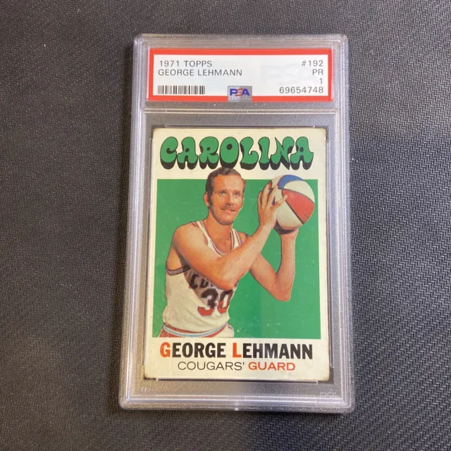 1971 Topps George Lehmann #192 PSA 1 PR