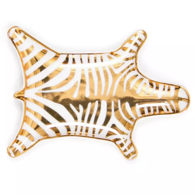 NEW JONATHAN ADLER CARNABY ZEBRA STACKING DISH Gold Trinket Tray alder