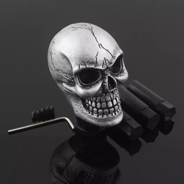 Universal Skull Head Manual Car Gear Stick Shifter Knob Shift Lever Kit