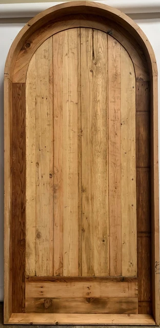 Rustic reclaimed solid lumber Doug Fir DOOR arched winery IN STOCK 49.5 X 109.5