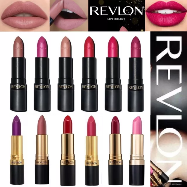 Revlon Super Lustrous Matte Lipstick IN PINK, NUDE, RED, PURPLE, PEACH, BROWN